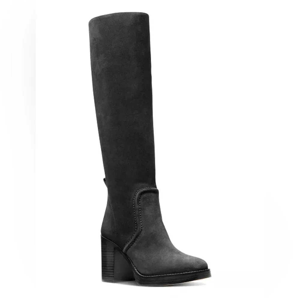 Michael Michael Kors Hayden Block-Heel Boots in Black, NWT, Size 11